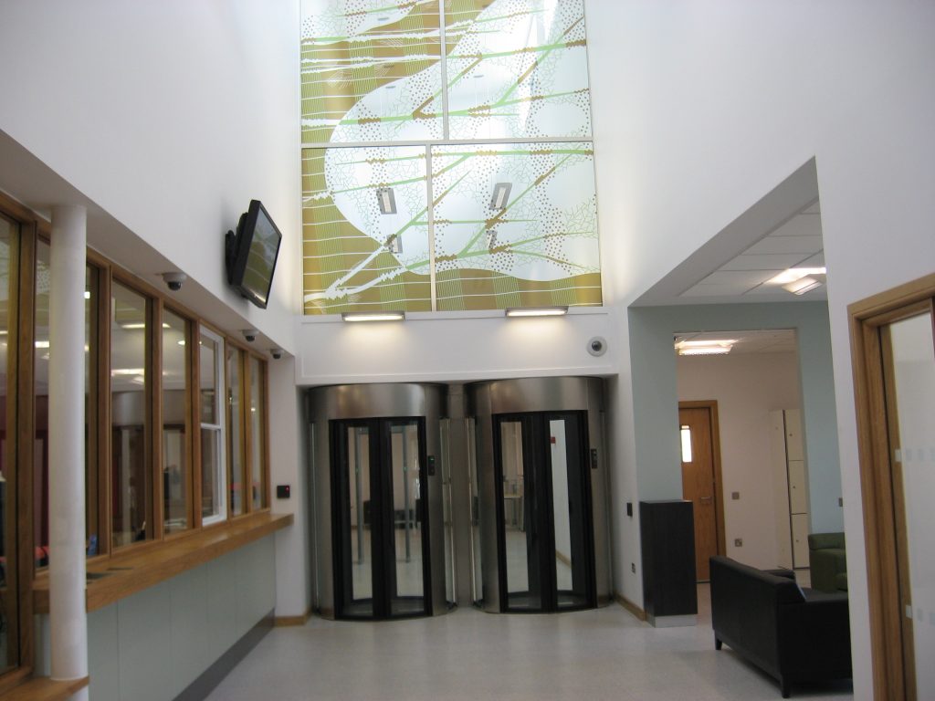 An image of the reception in the security building