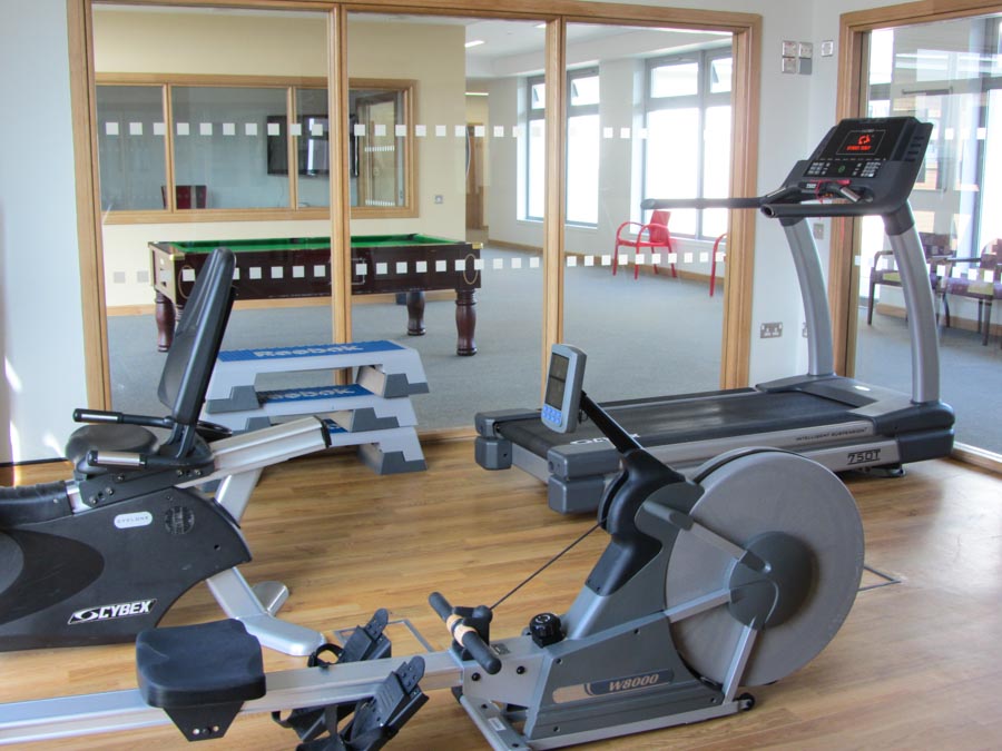 Patient gym with hub / ward area.