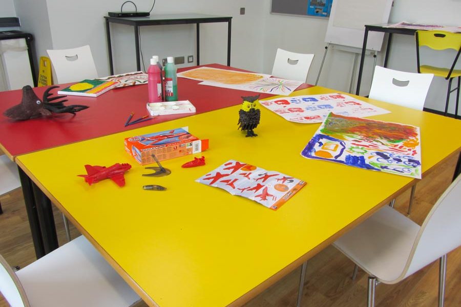 Drawings by patients as part of occupational therapy.