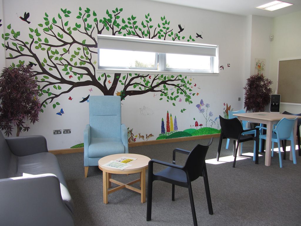 Seating area within the Family Centre for child visiting.